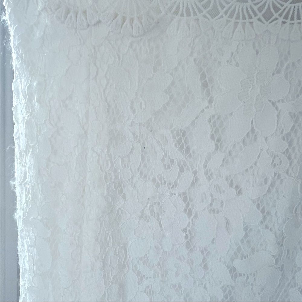GALINA V-Neck Lace Illusion Wedding Dress, White, NWT, Size 20W - Picture 10 of 14